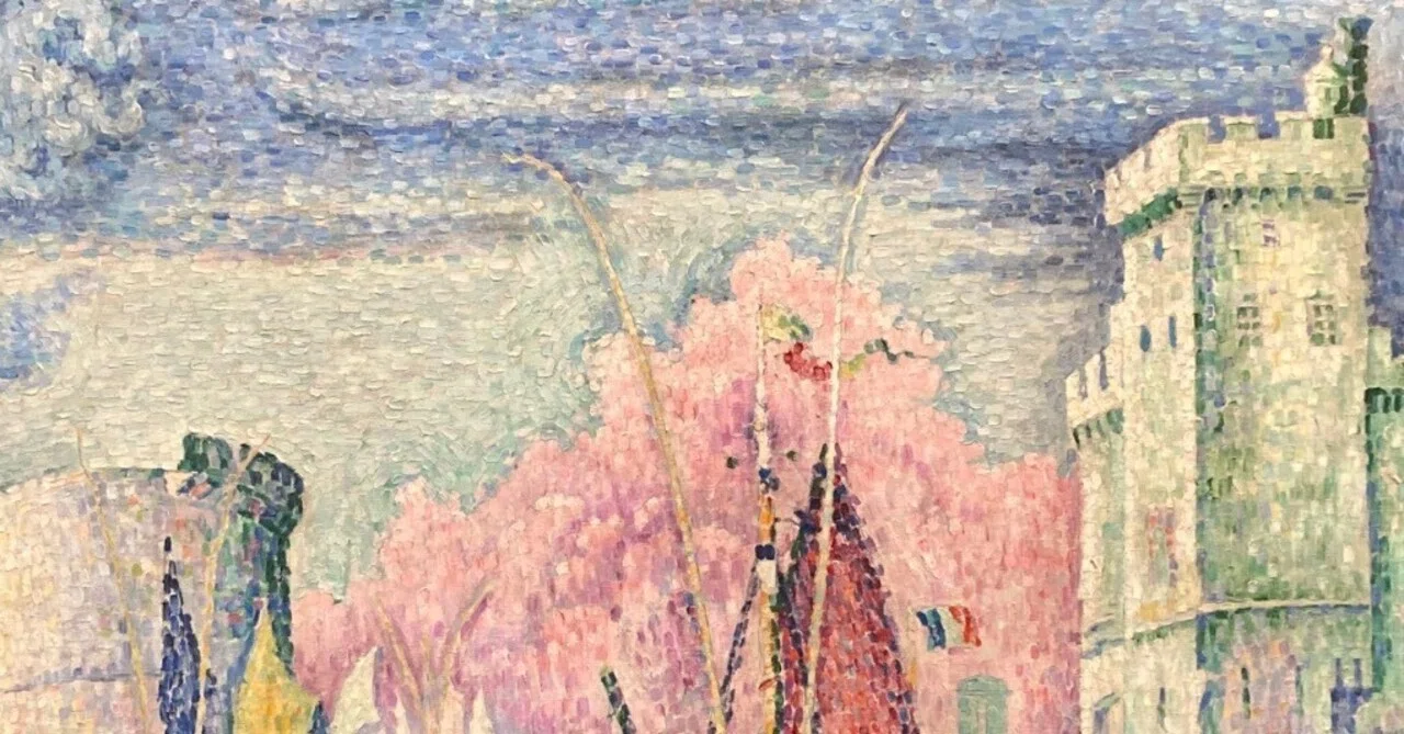 子供のためのオルセー美術館（10）色んな色の点々で海を描く