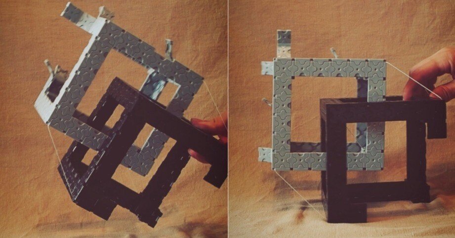 LaQによるテンセグリティ構造のオブジェ｜konitar