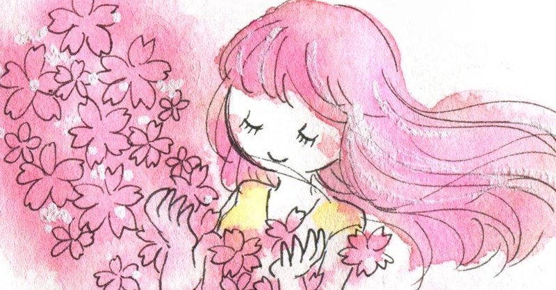 東京のソメイヨシノが満開 さくらの日水彩イラスト おちゃも イラストレーターハンドメイド作家 Note
