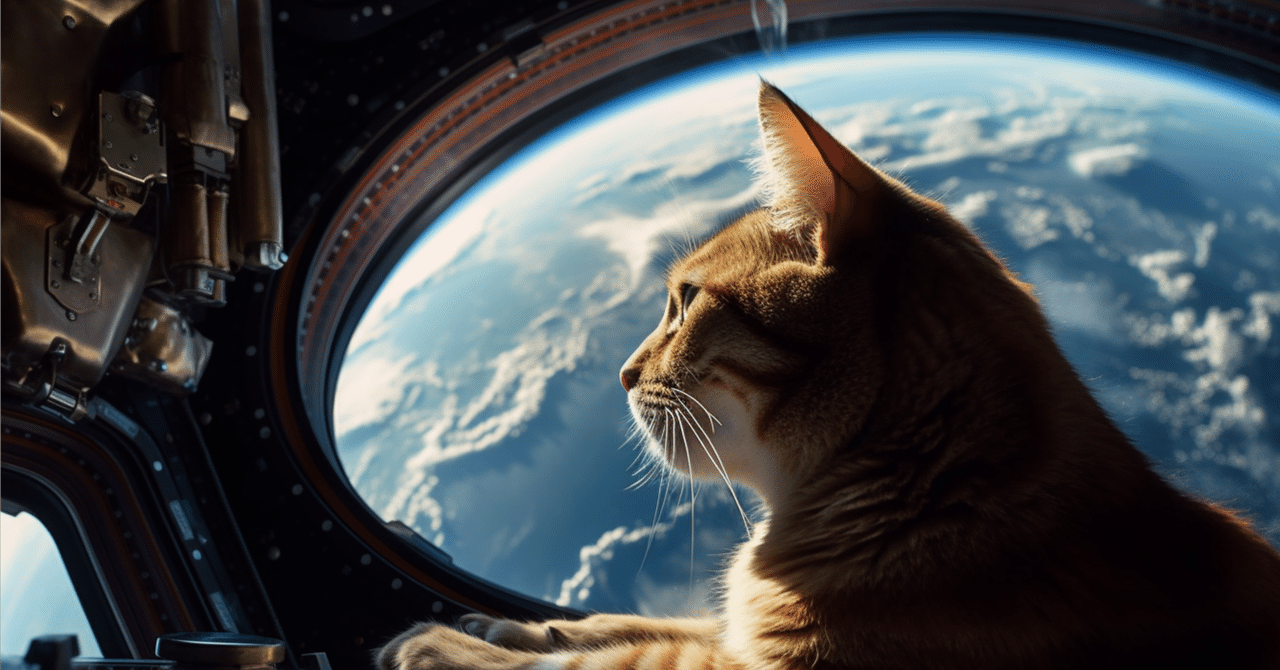 AI猫写真 vol.52 宇宙を眺める猫｜Yoshihiro Tanaka | taziku