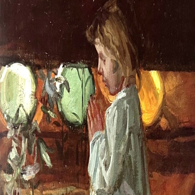 祈る少女 祈る少女、19世紀のイタリア絵画。