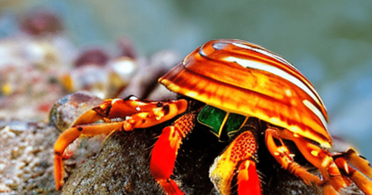 南の島の巻き貝ヤドカリの仲間非常に大きい 南の島の巻き貝ヤドカリの仲間非常に大きい