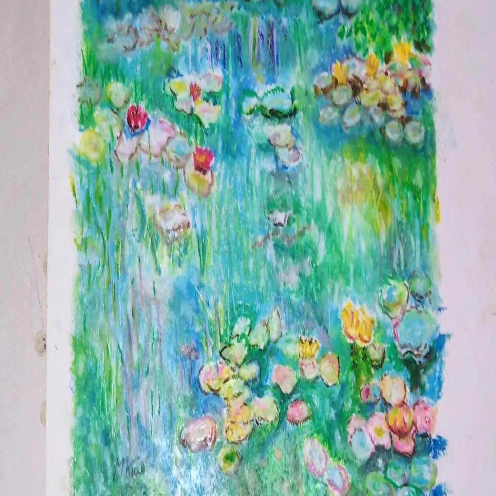 模写の風景 画家の心 第10回「クロード・モネ 睡蓮 1916年作