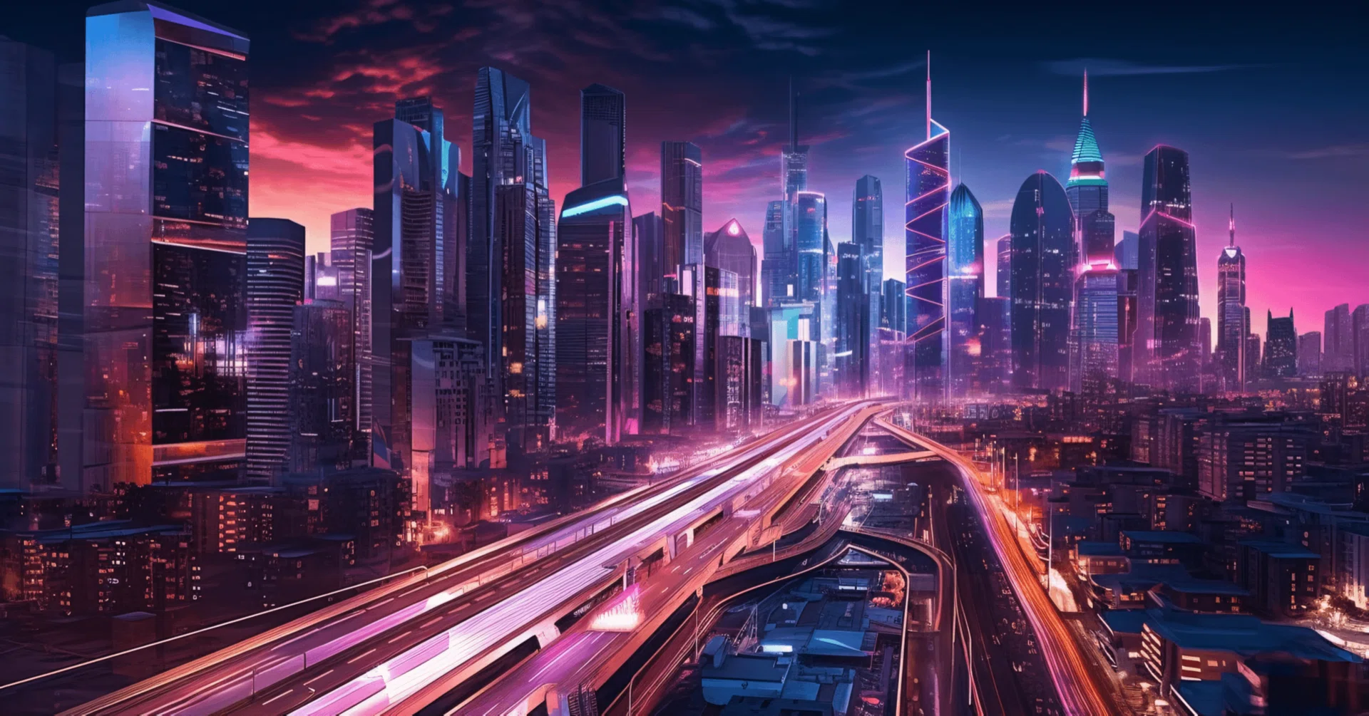 無料】Midjourneyでサイバーパンク未来都市の景観を表現するプロンプト