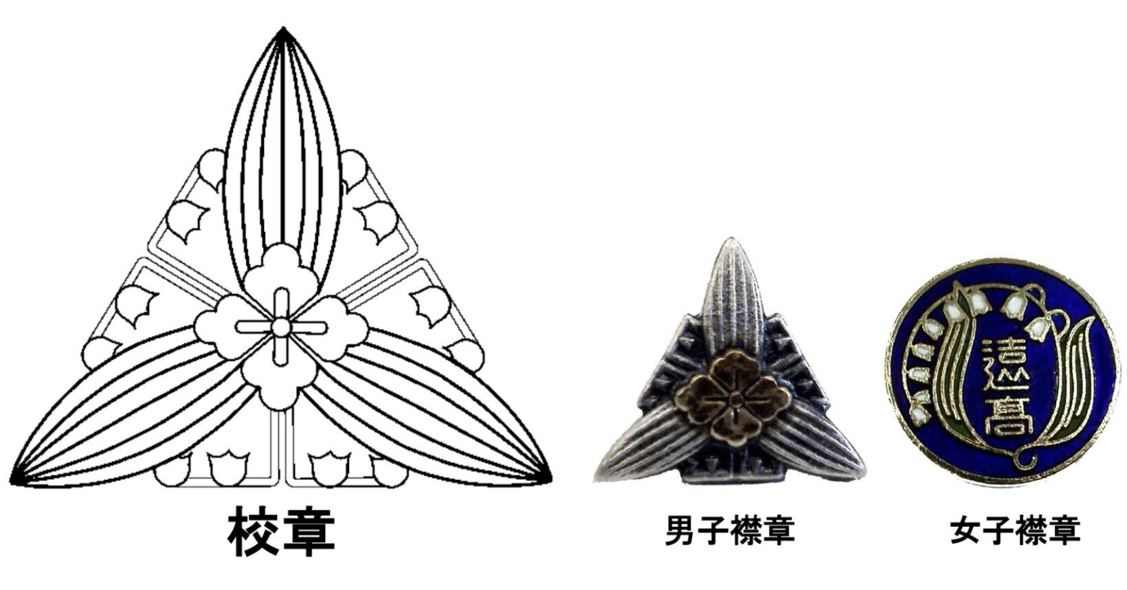 君が望む永遠 白陵大付属柊学園 校章 ピンズ 武田菱とスズランを配した校章｜遠野高等学校