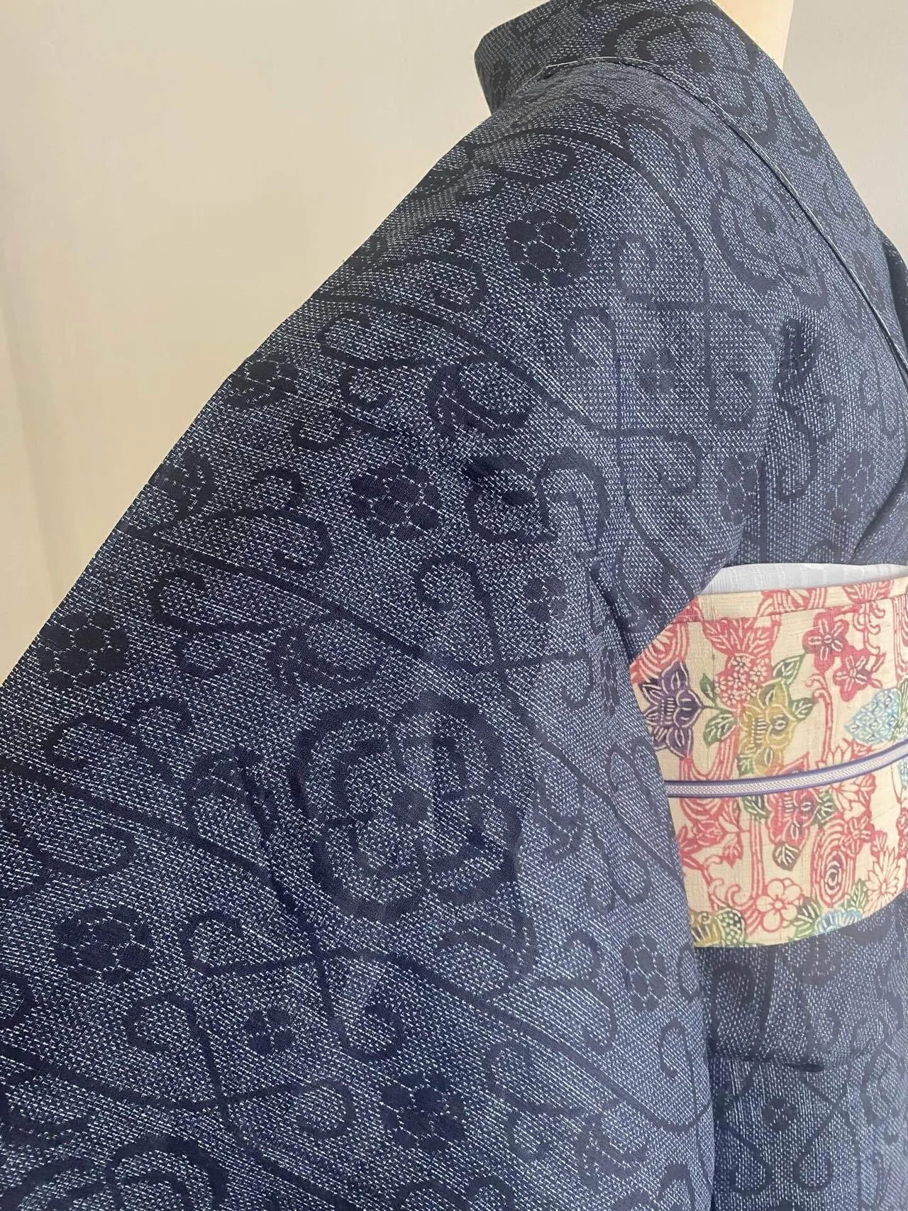 花唐草絣模様宮古上布着物｜夢吉きもの
