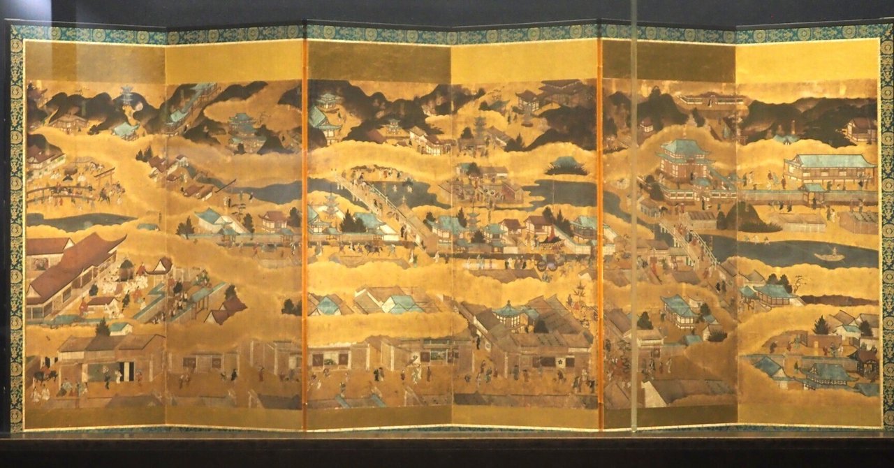 最新エルメス 浮世絵の展示室に『洛中洛外図屏風』とは、これいかに？ @東京 置物