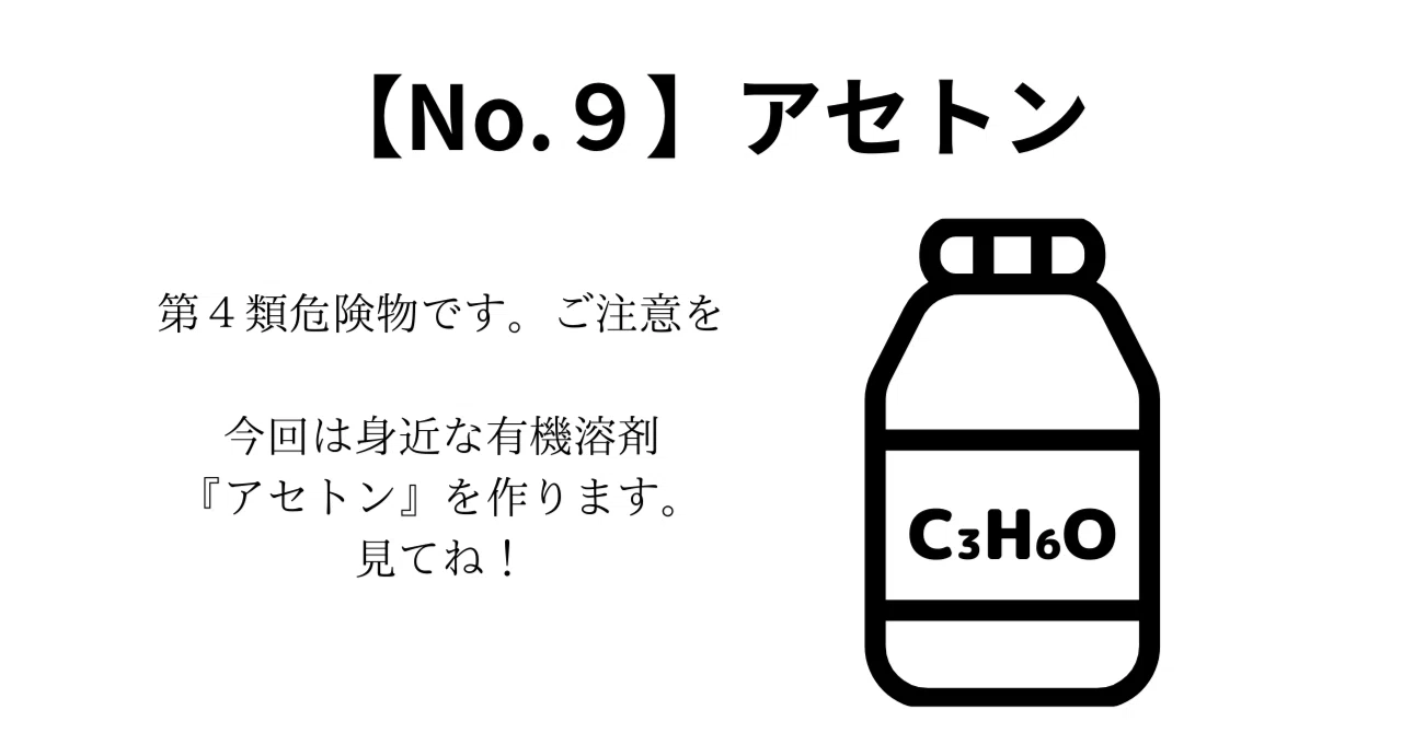 No.9】アセトン｜実験好きなトラ猫