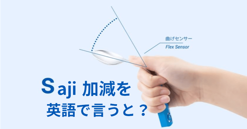 さじ加減 使い方