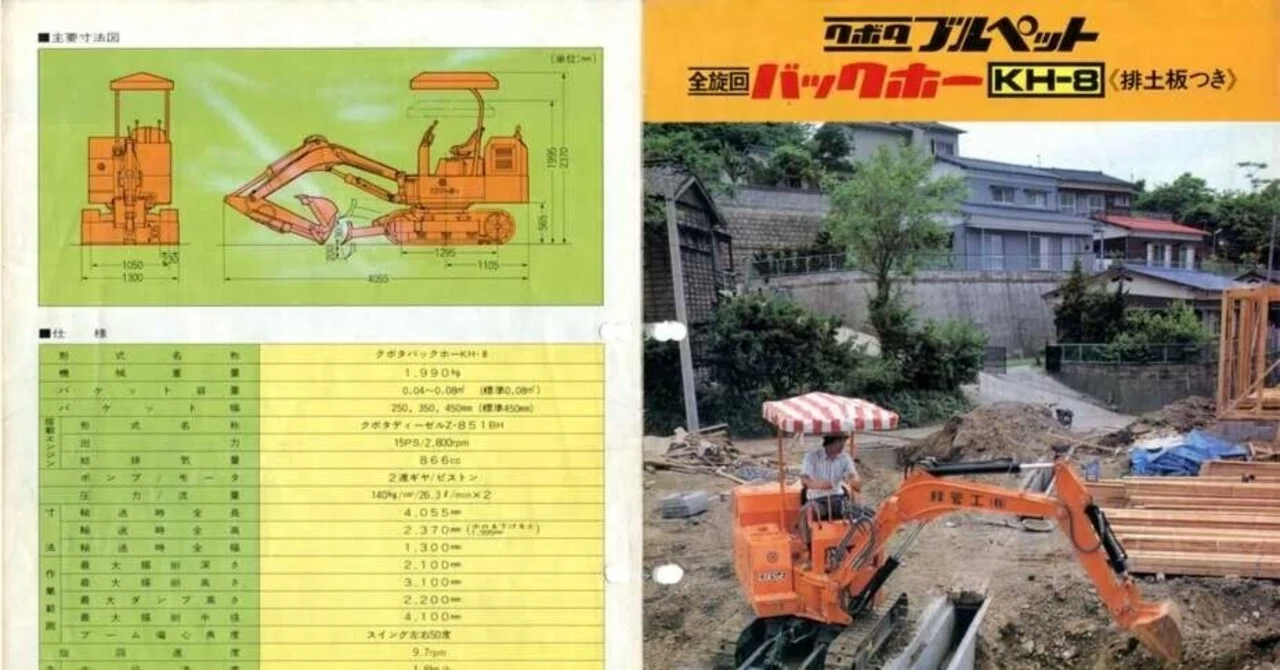 久保田鉄工 クボタブルペット全旋回バックホーKH-8《排土板つき