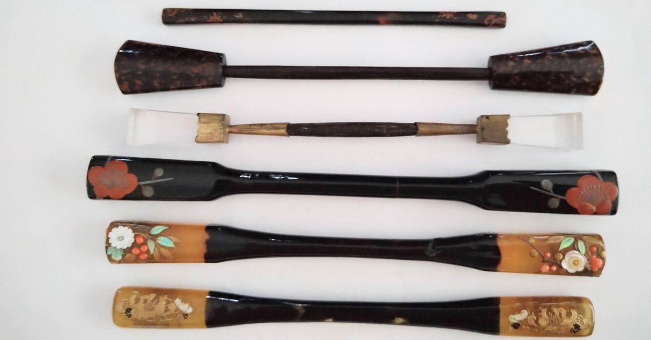 ♪蒔絵こうがい　かんざし　江戸　少々いたみが ♪蒔絵こうがい かんざし 江戸 少々いたみが