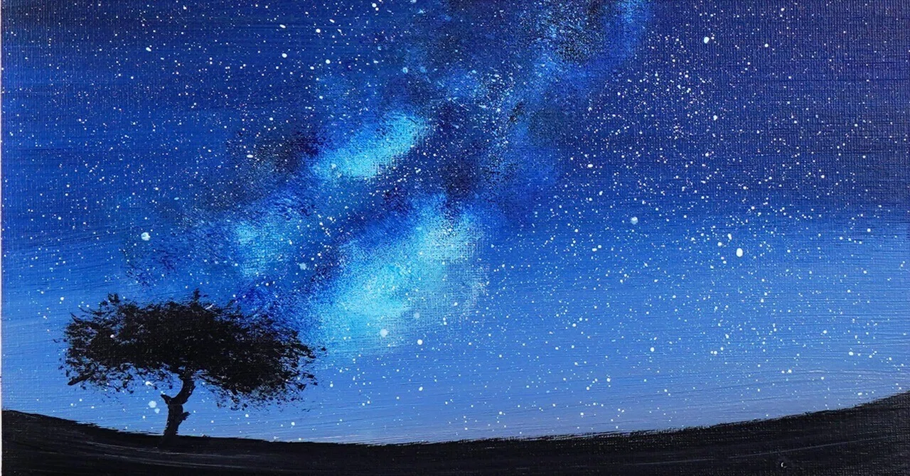 アクリル絵の具で「アフリカの夜」を描いてみた｜junya_art