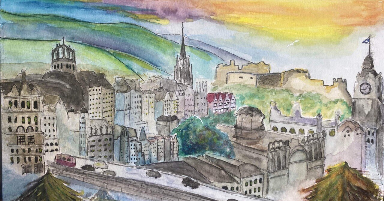 水彩画「北条湾」