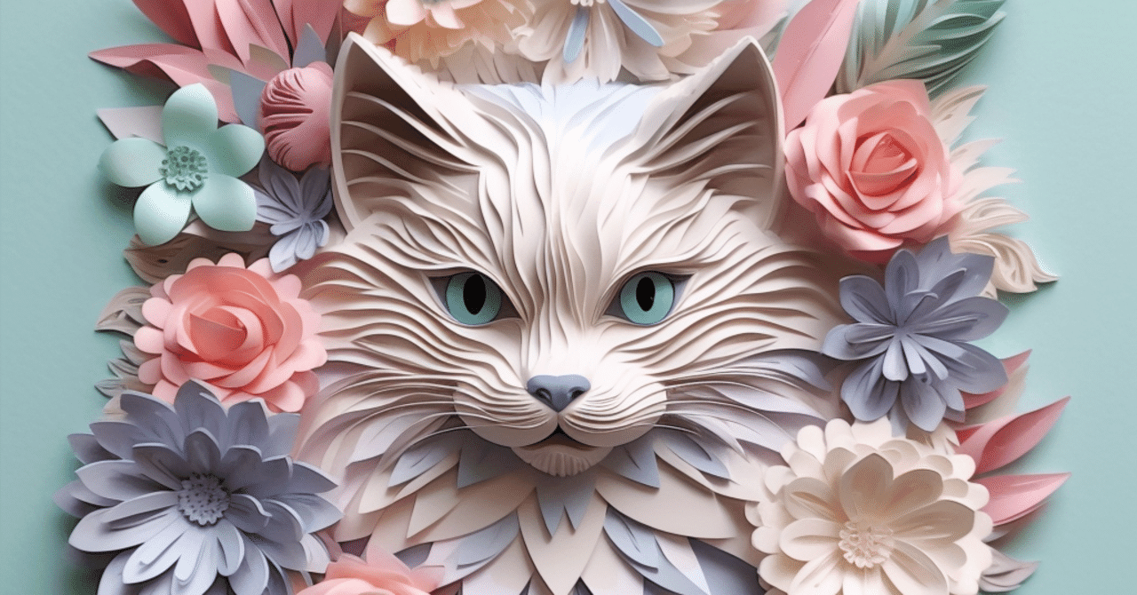 AI猫写真 vol.62 猫のペーパークラフトアート｜Yoshihiro Tanaka | taziku