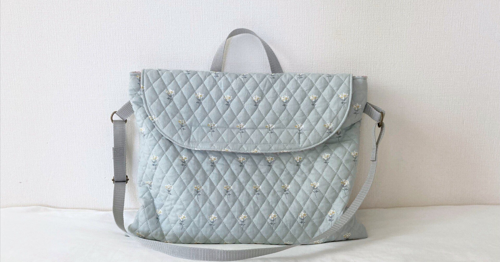 入園 入学 レッスンバッグ 図書袋 シンプル ポケット 無地 男の子 かわいい 裏地あり（２枚仕立て）のレッスンバッグ（通園・通学バッグ）の作り方