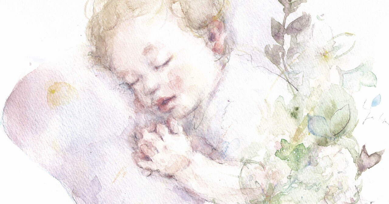 お母さんと一緒(水彩画 ) 心残りが消えた。水彩画で実現した亡き母と息子の出会い《「オーダー