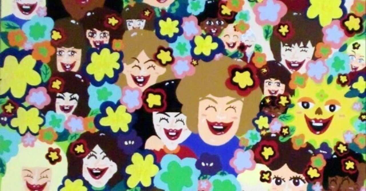 青だらけの花の作品F0号作品最新作！画家小楠アキコ作品アクリル