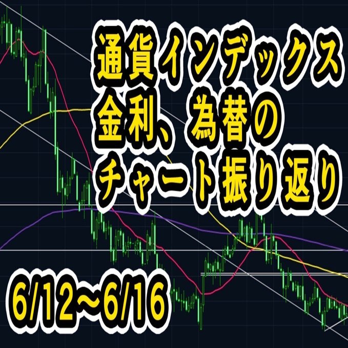 FX：6/12~6/16まとめ】インデックス、金利、為替のチャート振り返り｜おーか
