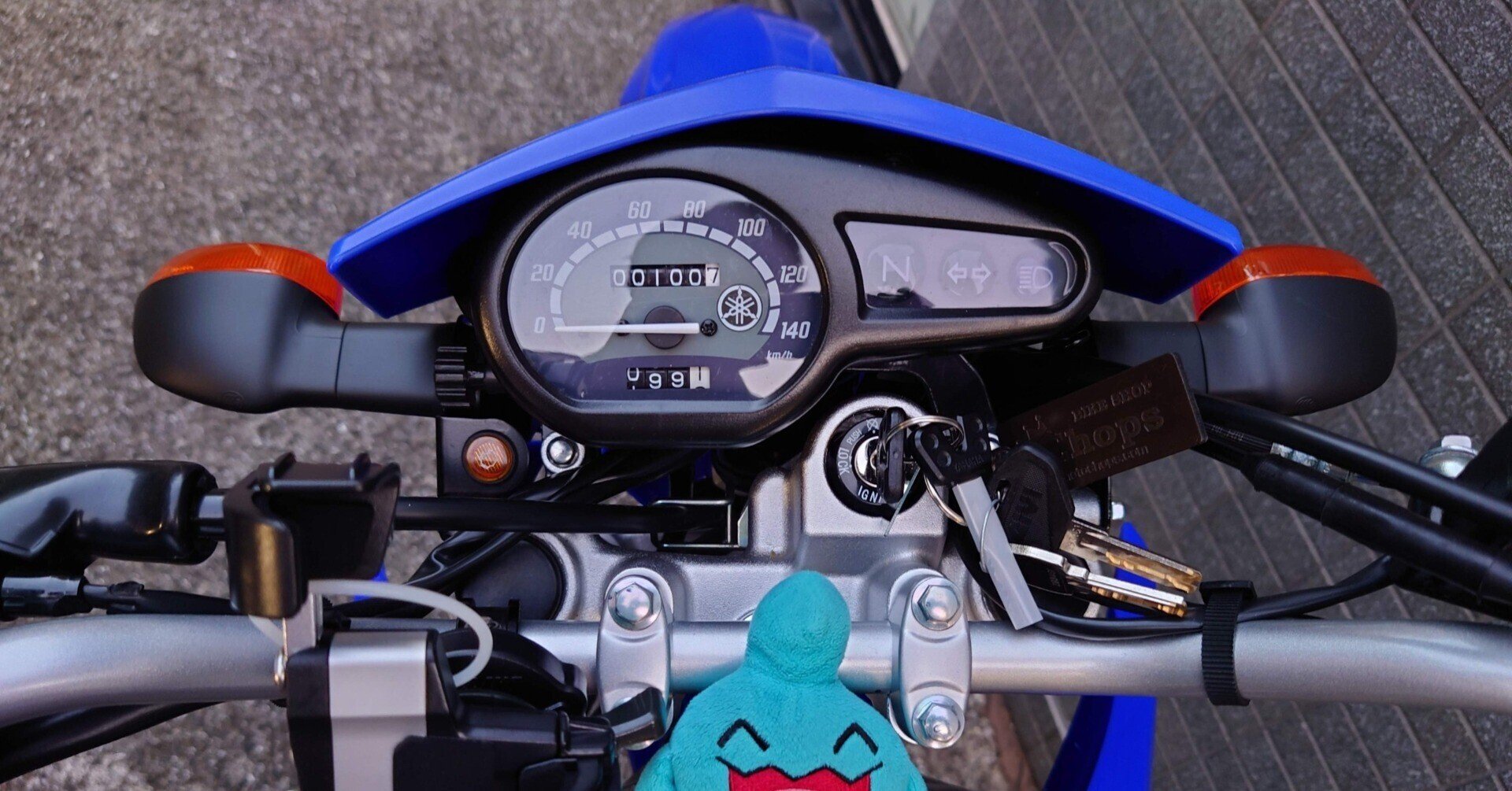 YAMAHA 純正 フィリピン仕様XTZ125/中国仕様 XTZ125 右ステップ #1P6-F7461-01 半分青い。 返品