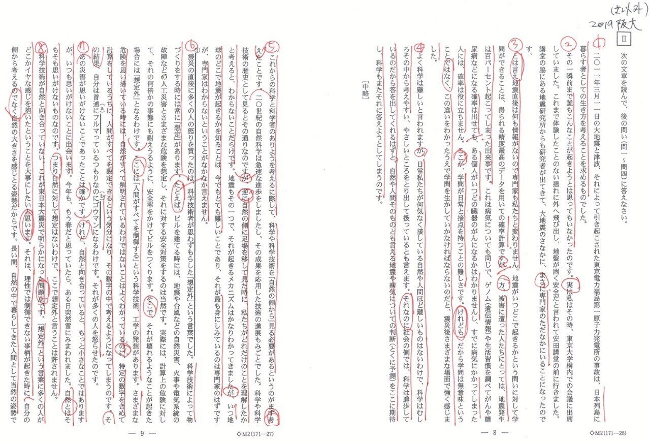 2019大阪大学/国語(文以外)/第二問/解答解説｜国語王☠️