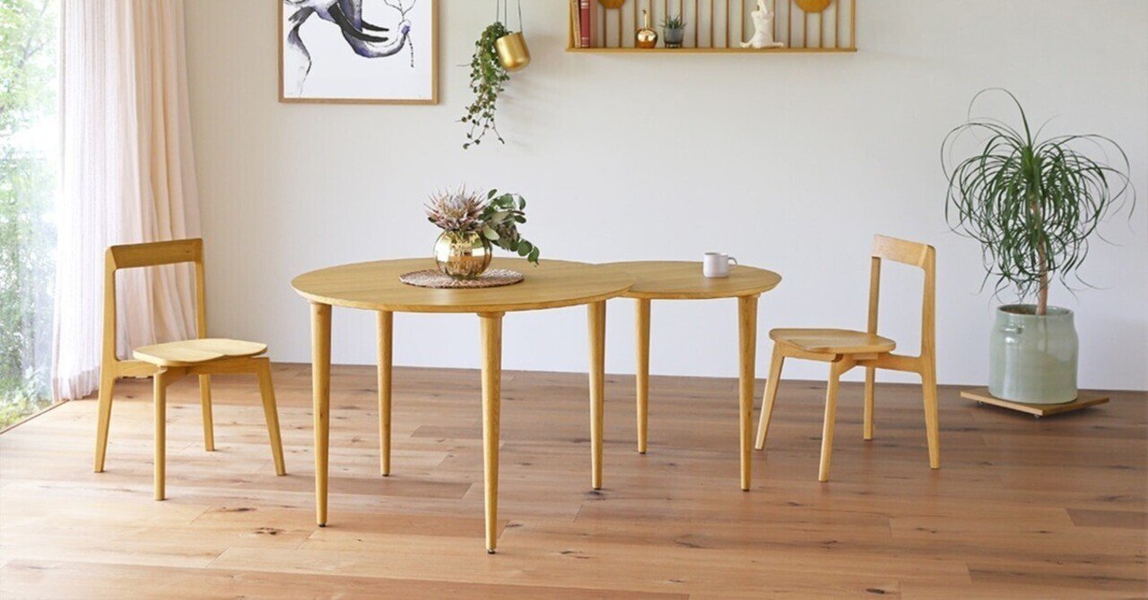 伸長式ダイニングテーブル」で限られた空間を有効活用。高野木工