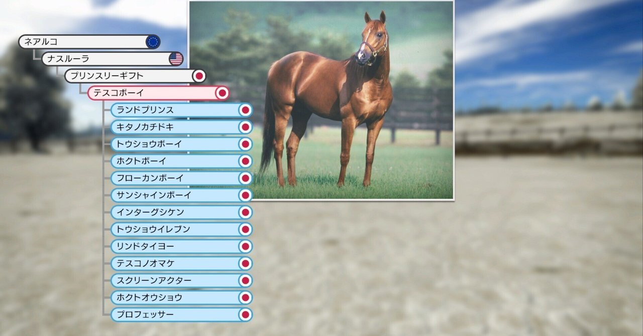 ウイニングポスト10 系統確立メモ 1周目 83年末 テスコボーイ系&84年末 パーソロン系