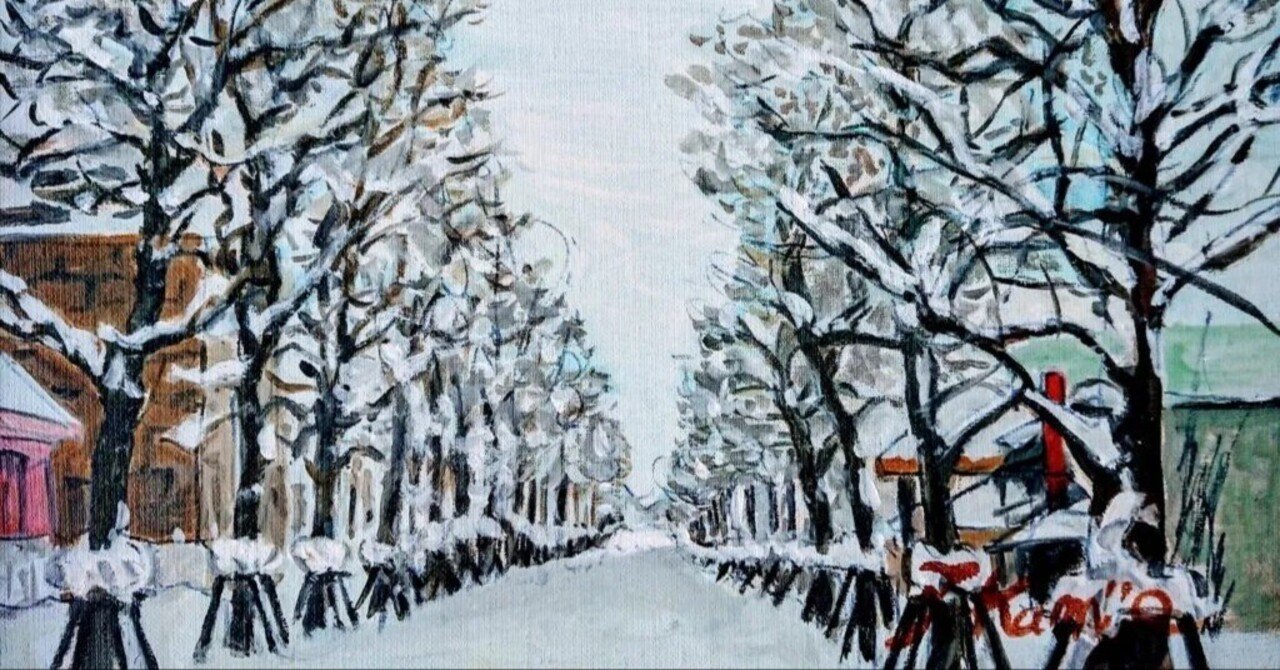 雪のアカシヤ並木道(北海道開拓の村)｜北海道の熊おやじ〜北海道の179