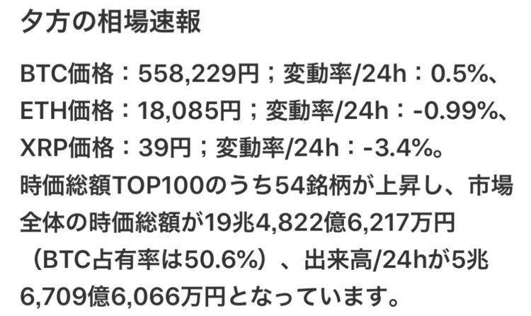 夕方速報