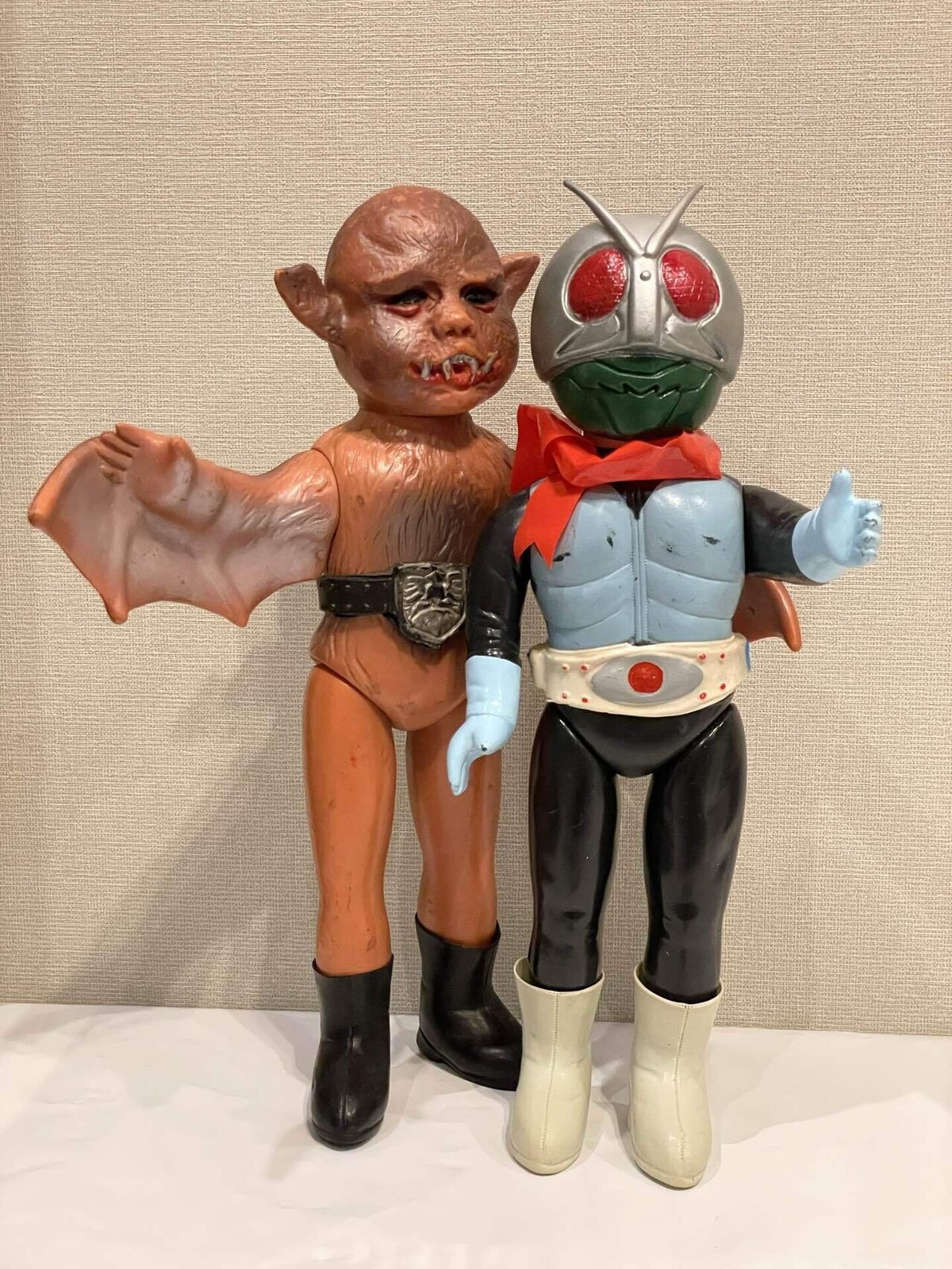 コウモリ男 旧バンダイ スタンダードサイズ ソフビ 赤 