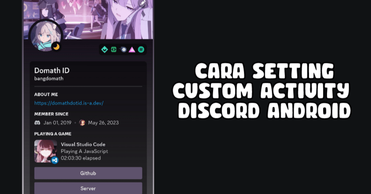 キャラキャラ Discordでカスタム・アクティビティを設定する｜Bang Domath