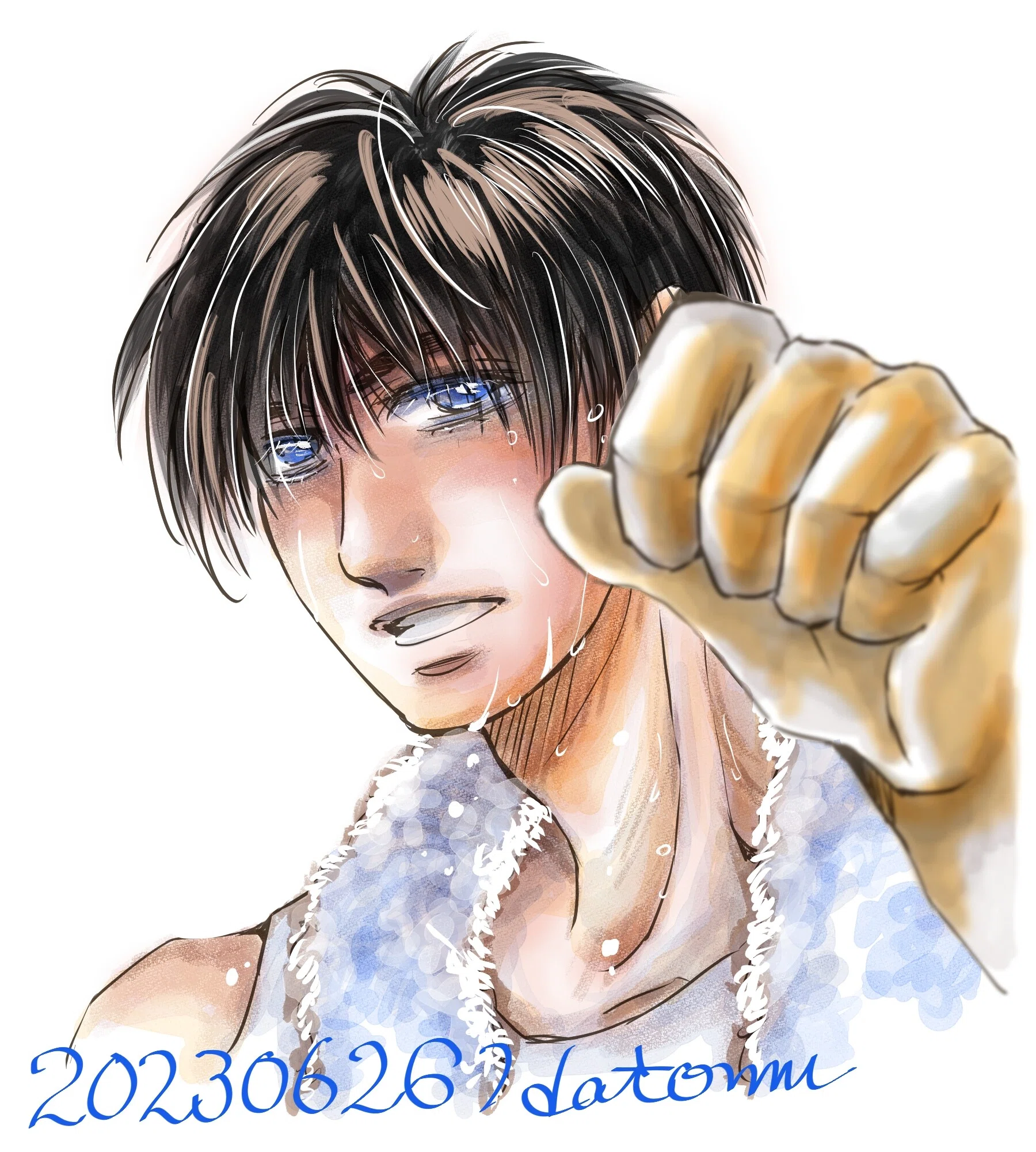 さ、30年振りに流川楓をきちんと描いた！これは二年生になって少しだけ