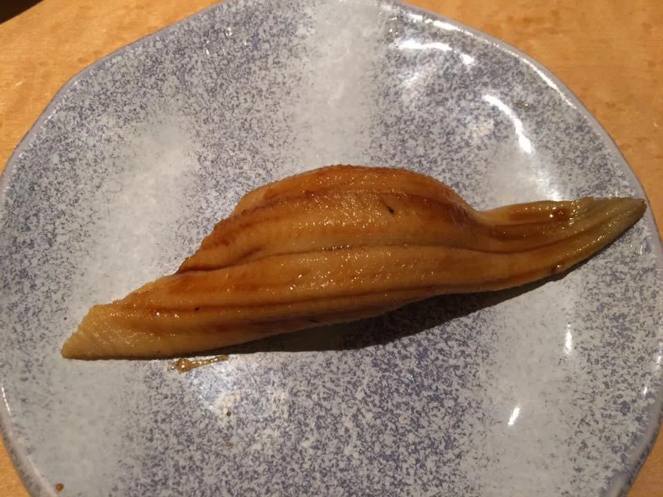 広島のすし亭の穴子の薄造り、サヨリやシャコの握り、エビ味噌|桔梗の花🇯🇵 도라지🇰🇷