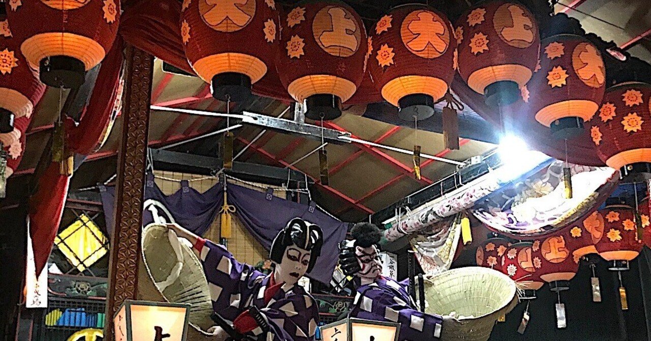 祭りの風景】提灯揺れる屋台で披露「子ども歌舞伎」〜田島祇園祭（福島