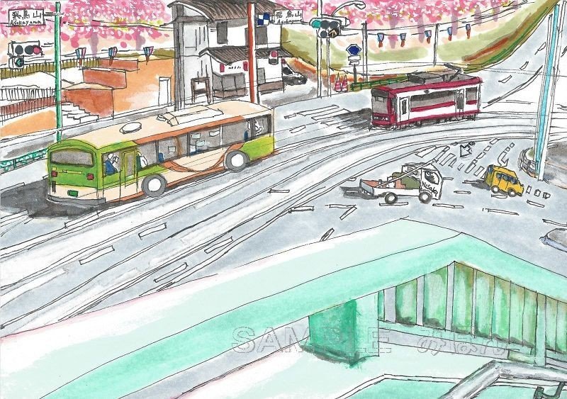 歩道橋から桜の丘へ ゆっくり動く乗り物で 都バスの走る風景1 宇津井 俊平 Note 歩道橋から桜の丘へ ゆっくり動く乗り物で 都バスの走る風景1 宇津井 俊平 Note