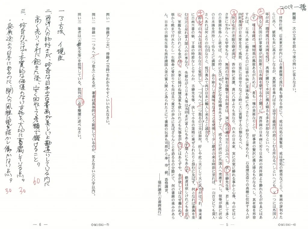 一橋大学への国語 2019 2019一橋大学/国語/第二問(近代文語文)/解答解説｜国語王☠️
