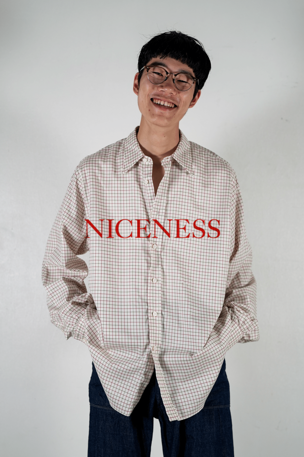 niceness ENNIO\" N.N.P レギュラーカラーチェックシャツ ナイスネス NICENESS ENNIO N.N.P レギュラーカラーチェック