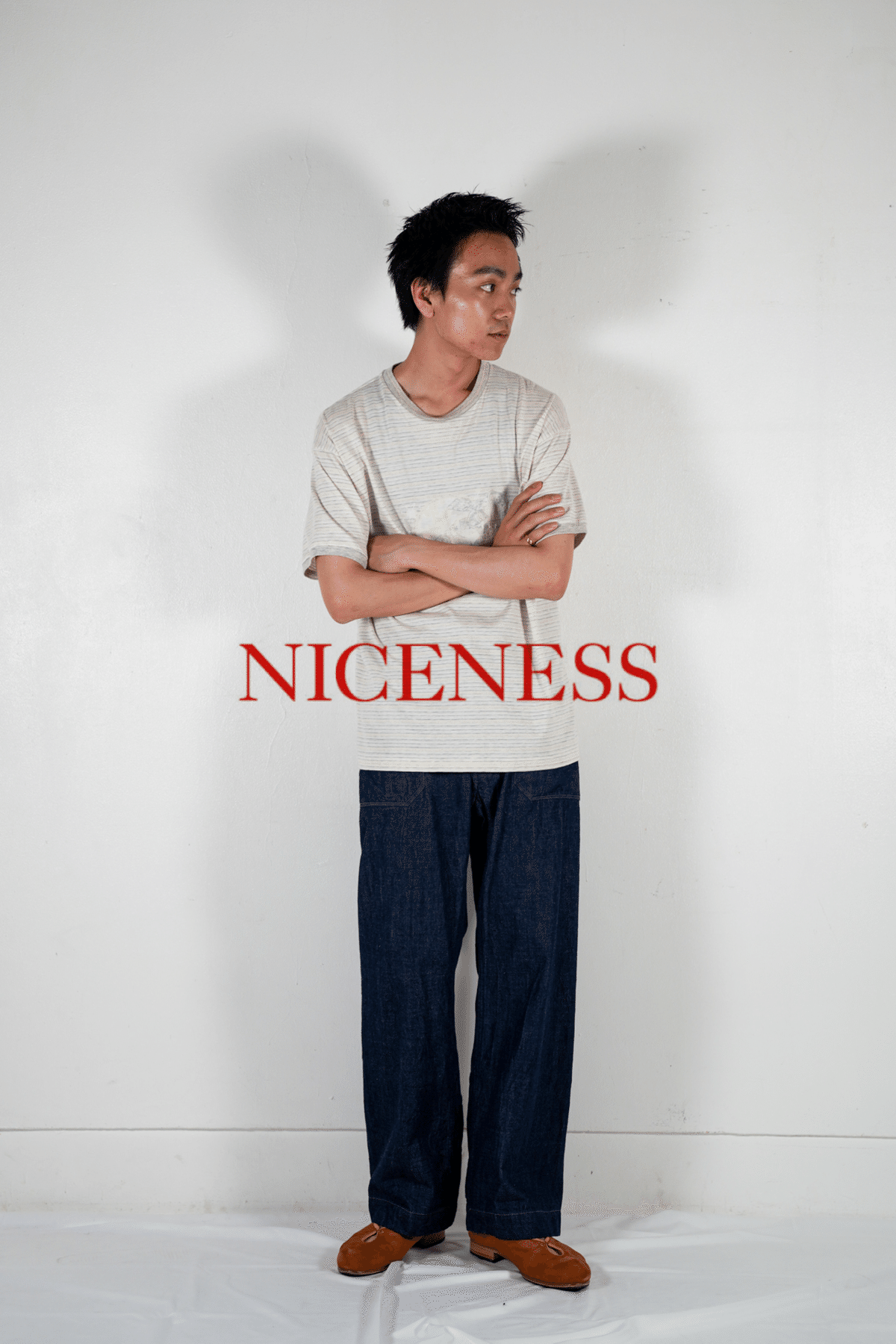 Niceness RONNIE Tシャツ　サイズM【美品】 新品 NICENESS ナイスネス RONNIE Tシャツ ボーダー カットソー