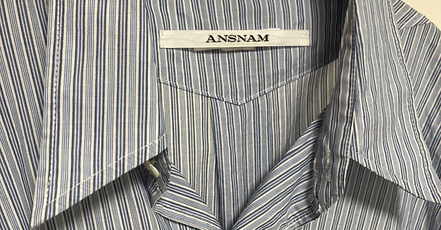 ANSNAM アンスナム 18SS Bonfanti社生地 ダブルブレストパジャマジャケット サックスブルー 3 メンズ ANSNAM サルベーションシャツ ｜ナン