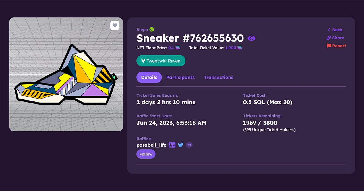 ラッフル企画「Sneaker #762655630」でご提供するチャンスを総まとめ!|パラベル@STEPNer