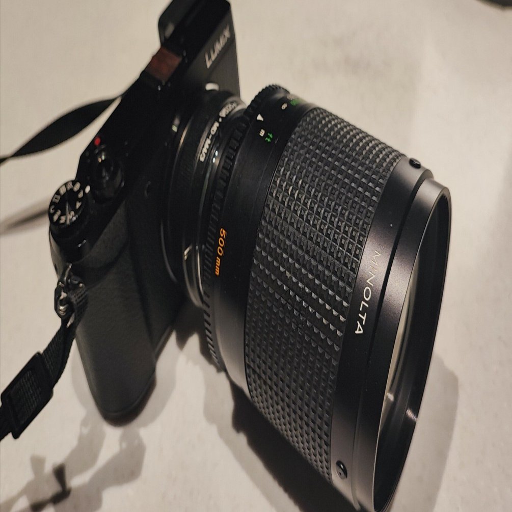 2024年レディースファッション福袋 MINOLTA ミラーレンズRF ROKKOR 500mm F8を持って羽田空港に行っ レンズ(単焦点)