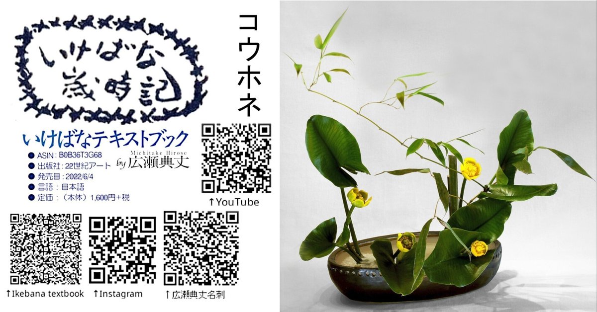 花歳時記大百科 いけばな歳時記 コウホネ｜広瀬典丈