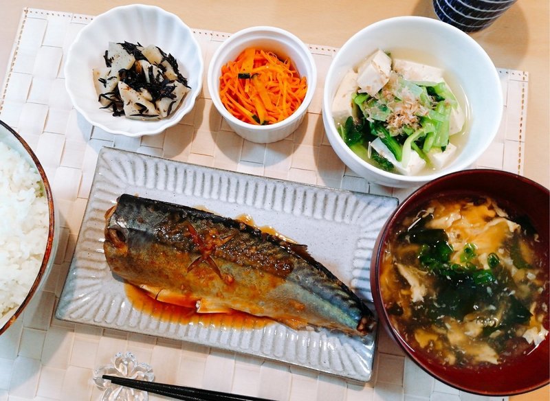 サバの味噌煮 献立