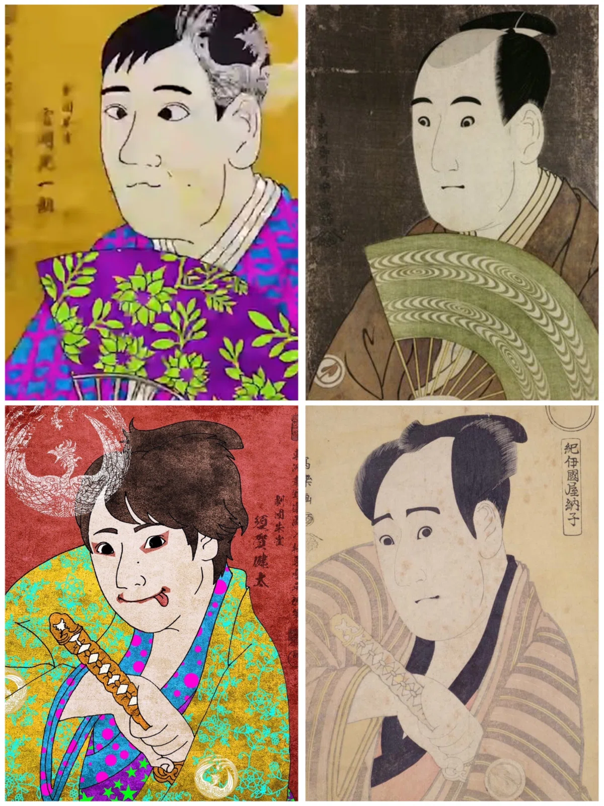 劇団朱雀十九(二十四！)役者絵図』写楽の元絵まとめ｜地獄