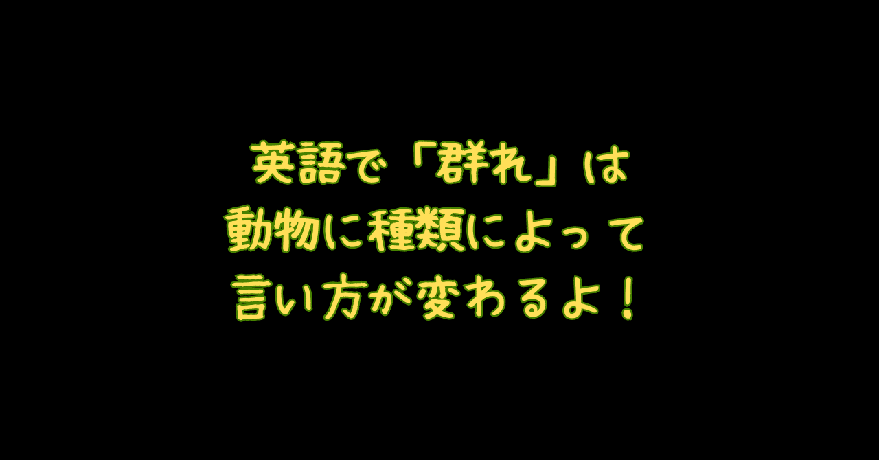 動物の種類によって変わる「群れ」を表す英語｜Satomi