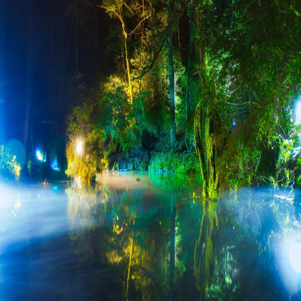 池山水源ライトアップ2023開催！｜うぶやま未来ラボ