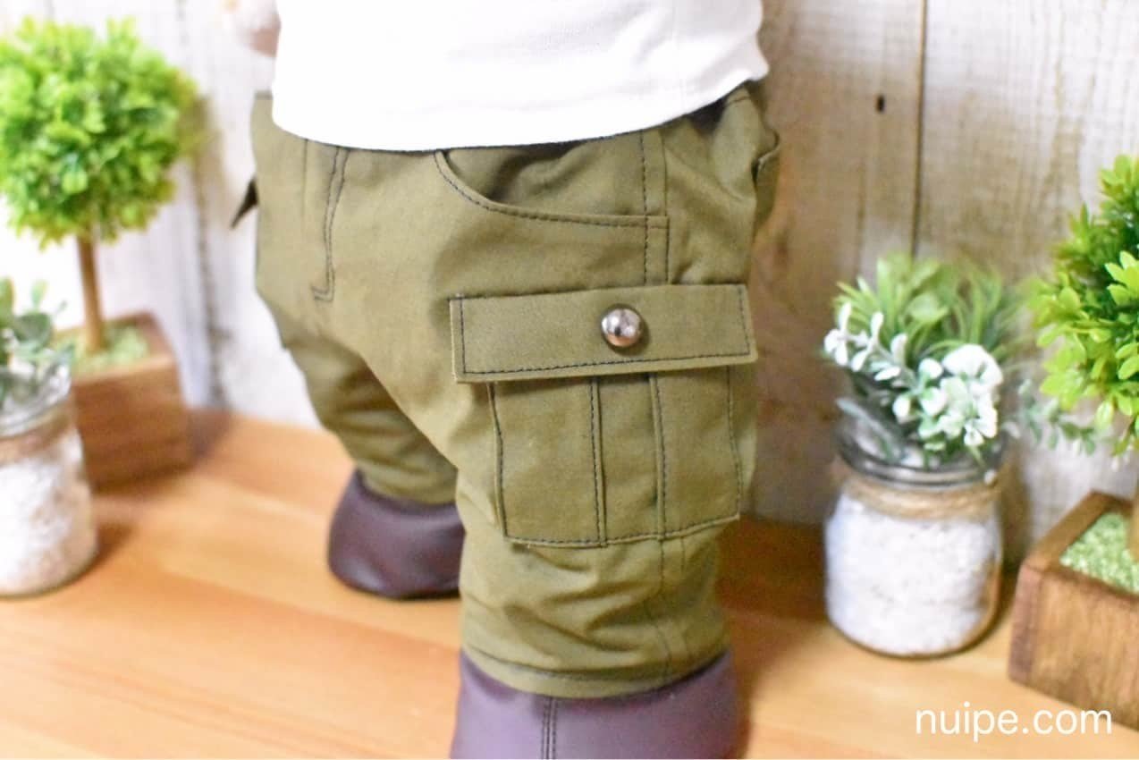 ダッフィーサイズ カーゴパンツ ズボン の型紙 ぬいぺ Note ダッフィーサイズ カーゴパンツ ズボン の型紙 ぬいぺ Note