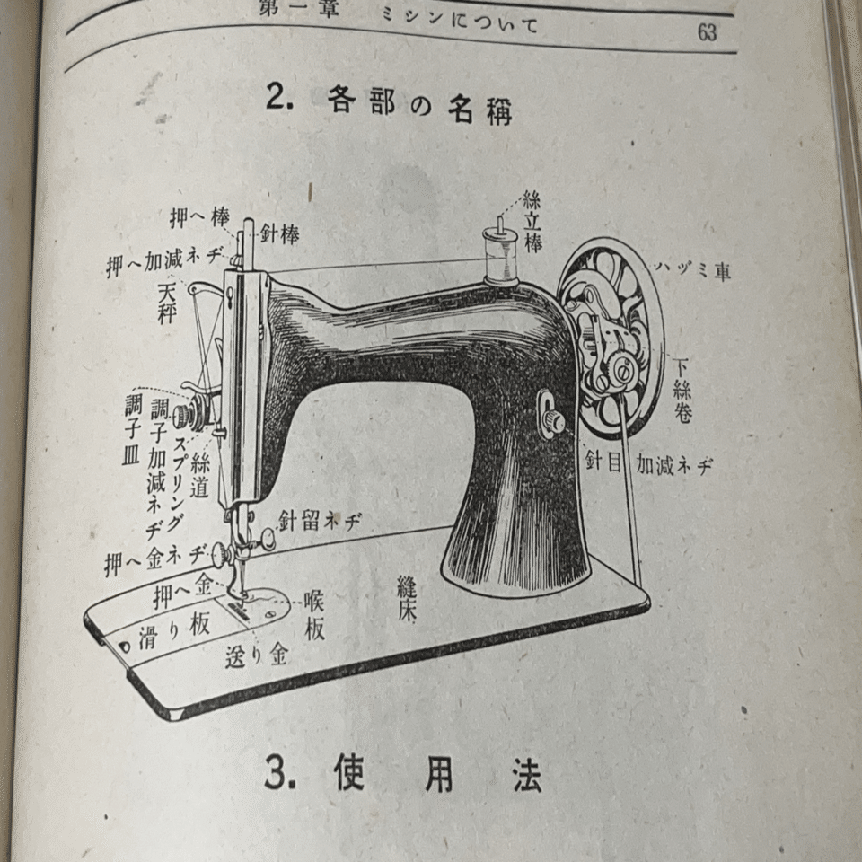 裁縫教科書　下巻 古本のはなし】昭和十年の裁縫の教科書、足踏みミシン編。｜斯波らく