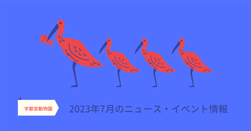 【info】2023年7月も宇都宮動物園で盛りあがろう！