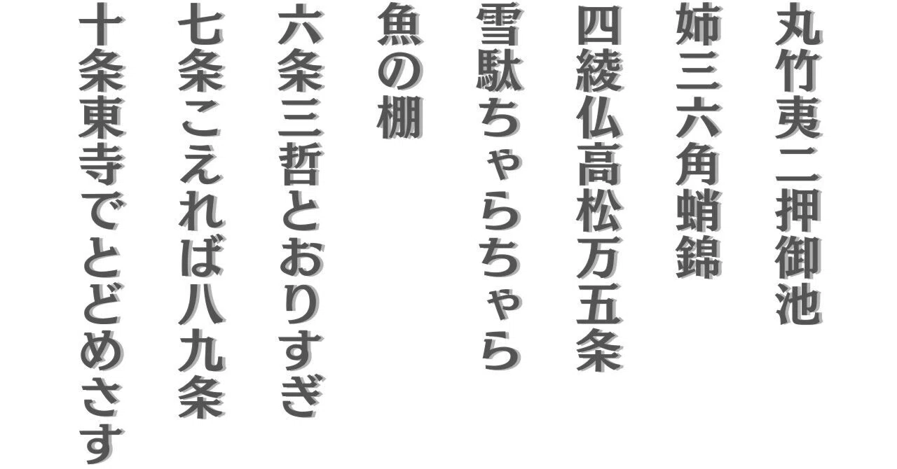 まる たけ えびす に お し お いけ