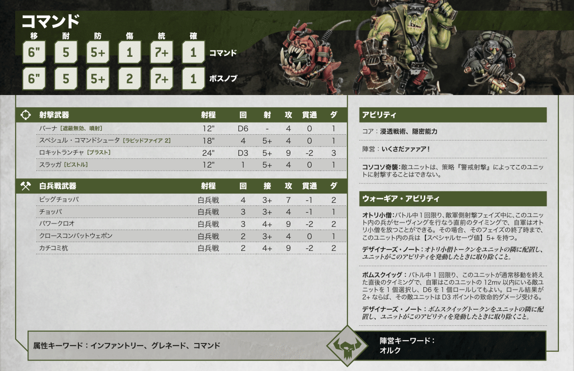 10版オルク全ユニット所感②（G〜M）｜ハイタデンカ